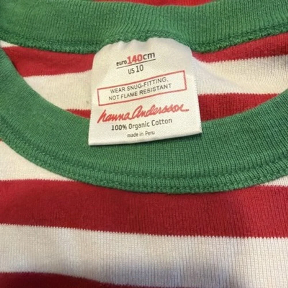 Hanna Andersson Lot(3) One-Size12, Two Size10 Organic Cotton Holiday PJ’s Tops